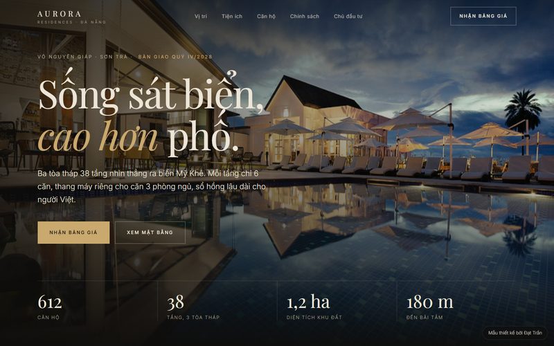 Mẫu web Bất động sản