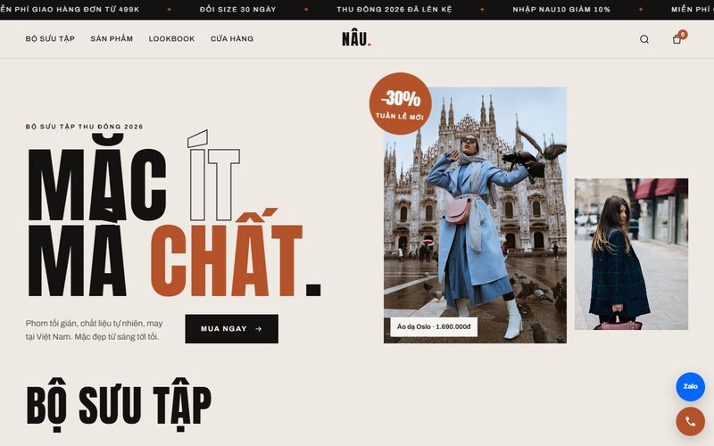 Mẫu web Thời trang