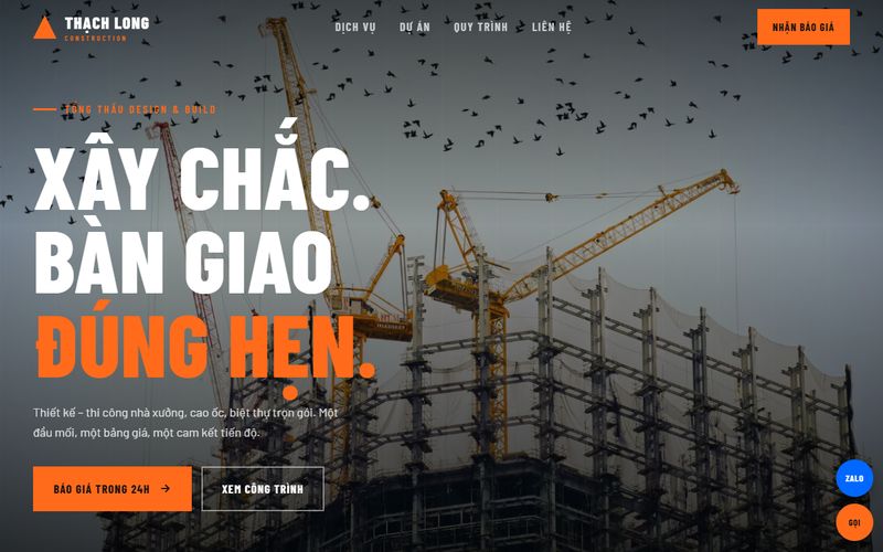Mẫu web Xây dựng